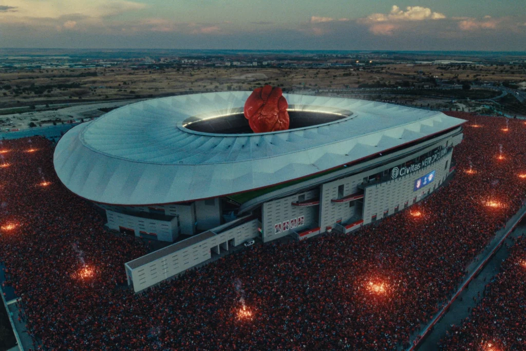 Rodaje en el estadio Metropolitano con material de DHC Rental